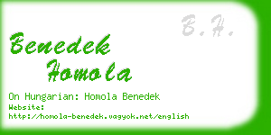 benedek homola business card